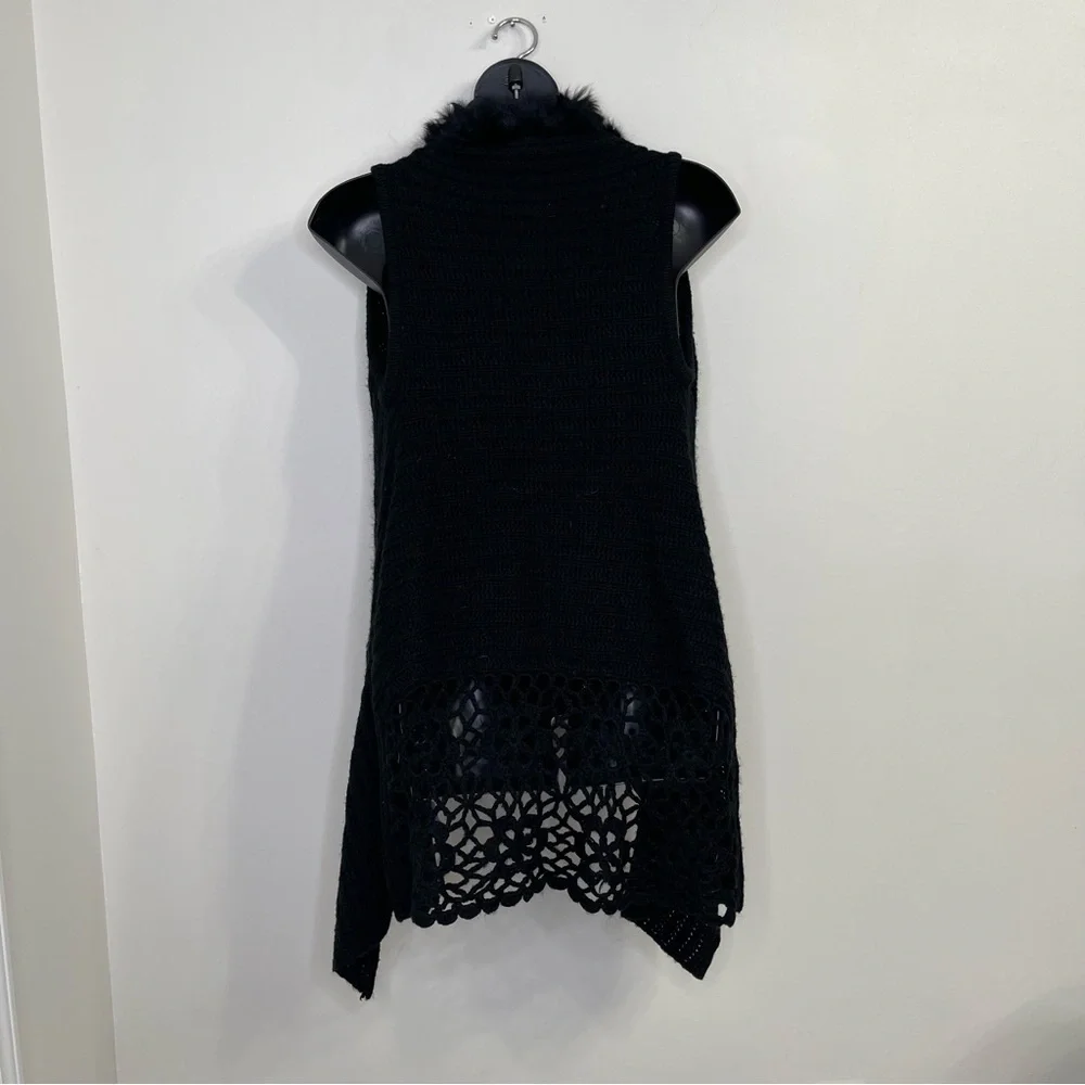 Adore Faux Fur Wool Asymmetrical vest in size Small